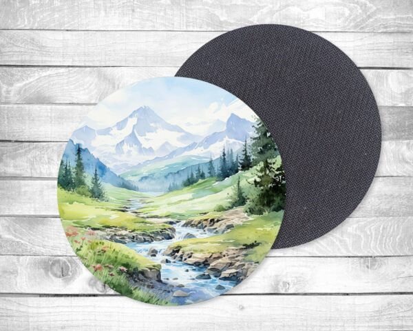 In The Valley, Absorbent Drink Coasters, Individual or set of 4, Non-Slip Base, Neoprene, Gift, Everyday Use