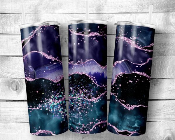 Geode 2, 20oz Skinny Straight Tumbler, Stainless Steel, Travel Cup, Gift, Everyday Use