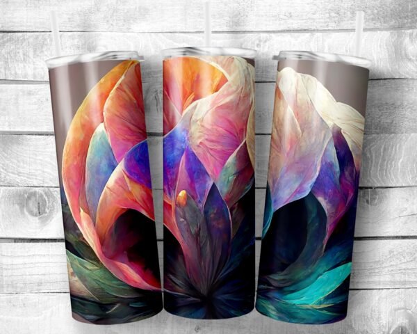 Flowers 15, 20oz Skinny Straight Tumbler, Stainless Steel, Travel Cup, Gift, Everyday Use