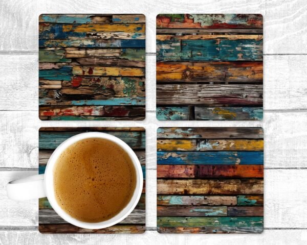 Peeling Paint, Absorbent Drink Coasters, Individual or set of 4, Non-Slip Base, Neoprene, Gift, Everyday Use
