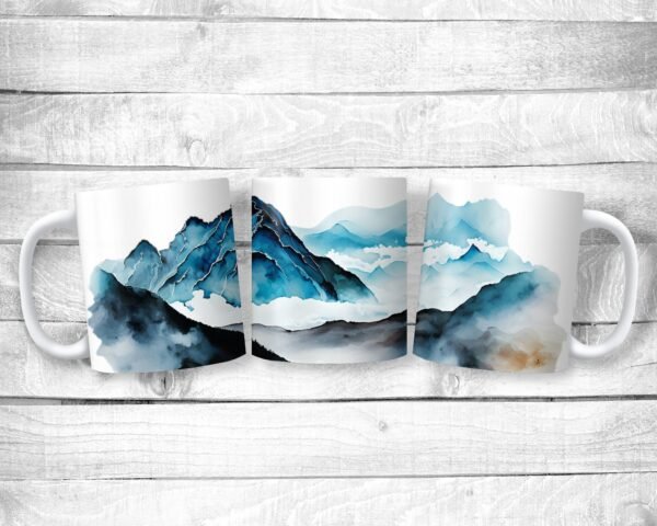 Majestic Mountains, 11oz Mug, Ceramic, Permanent Design, Gift, Everyday Use
