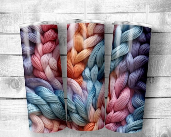 Fun With Yarn, 20oz Skinny Straight Tumbler, Stainless Steel, Travel Cup, Gift, Everyday Use