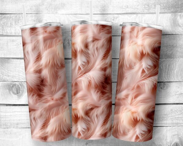 Feathered, 20oz Skinny Straight Tumbler, Stainless Steel, Travel Cup, Gift, Everyday Use