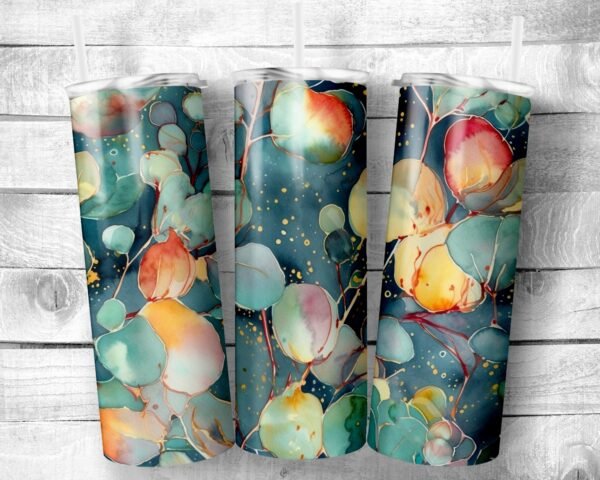 More Eucalyptus, 20oz Skinny Straight Tumbler, Stainless Steel, Travel Cup, Gift, Everyday Use